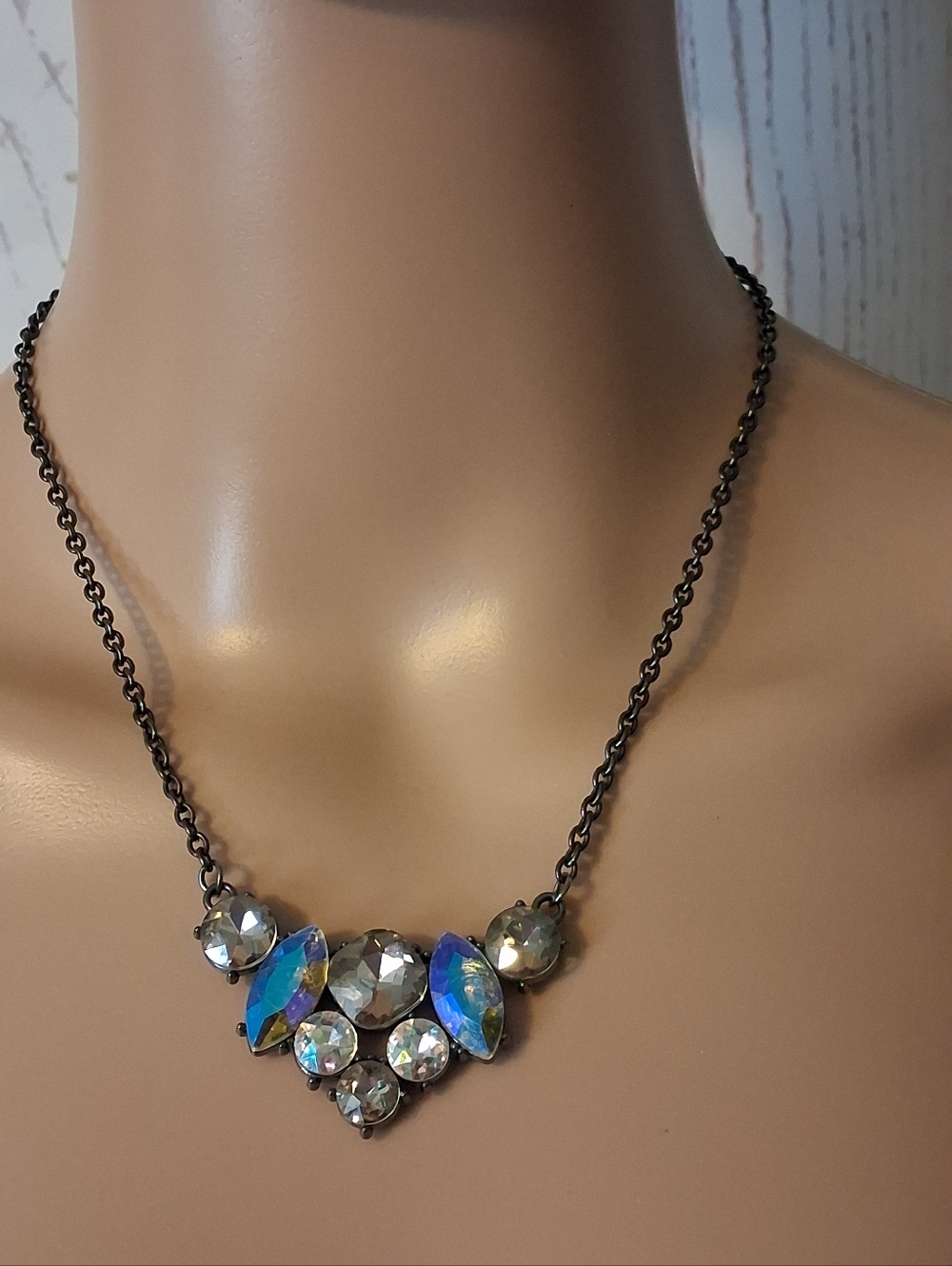 Paparazzi Aurora Borealis Bling Necklace - Blue Iridescent Accents